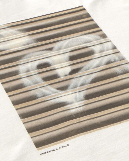 Thinking Mu White Grafitti Aaron R T-Shirt for men