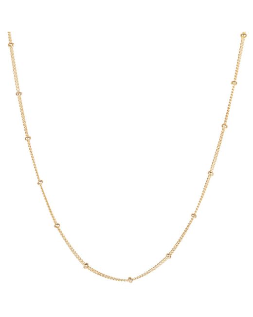 Zohreh Metallic 16 Stationed Bead Chain 9K