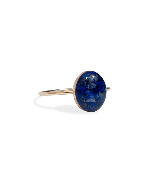 Kate Koel Blue Dainty Lapis Lazuli Ring — Oval-Filled Ring