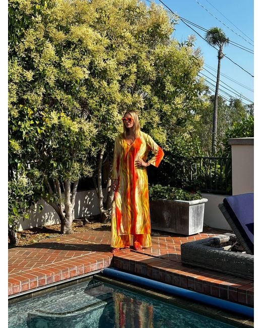 Jennafer Grace Orange Mari Palazzo Pant