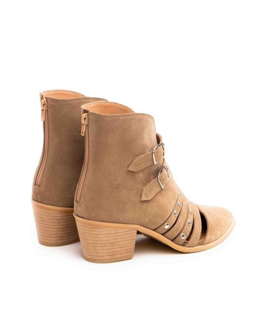 The 5Th Element Brown Neutrals Nova Western Ankle Boots