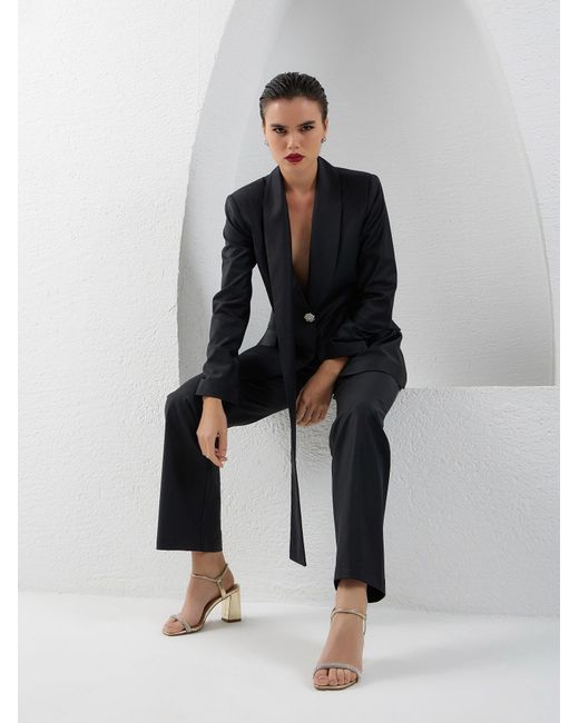 Lumina Eligma Black Shawl Suit Blazer