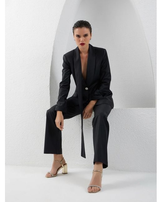 Lumina Eligma Black Shawl Suit Blazer