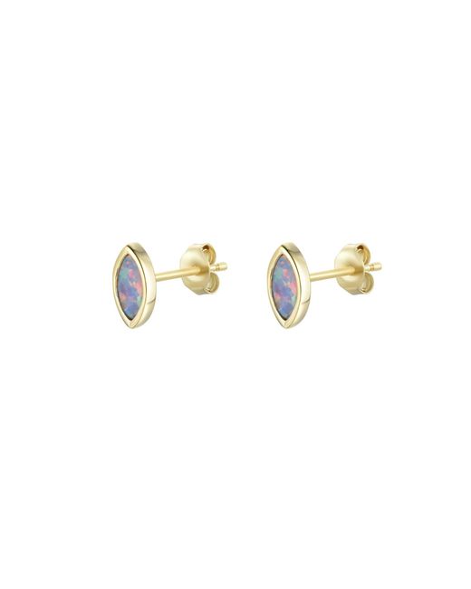 KAMARIA Blue Marquise Opal Stud Earrings