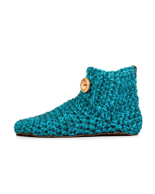 Kingdom of Wow Blue Handmade Barefoot Boot Slippers