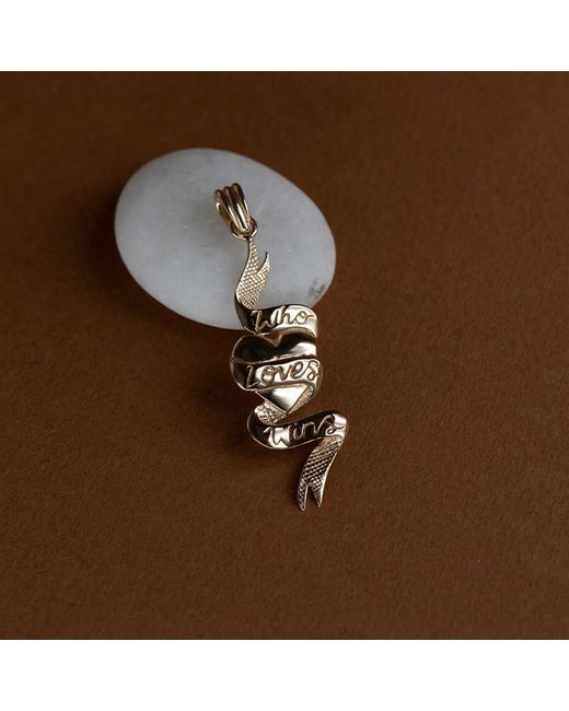 Zoe & Morgan Metallic Who Loves Wins Charm