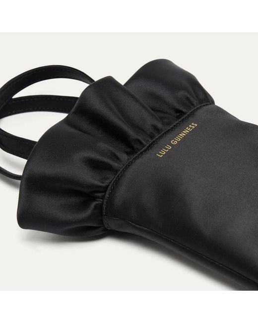 Lulu Guinness Black Satin Hand Bag