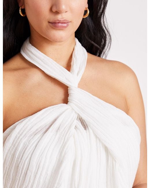 The Summer Edit White Bella Bandeau Dress