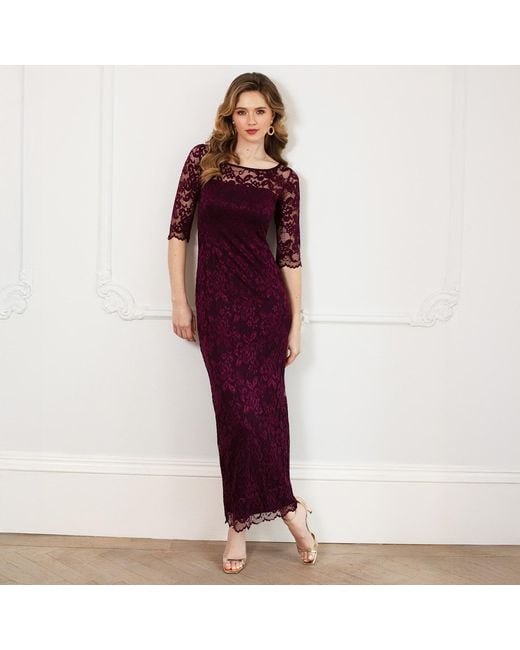 Alie Street London Purple Lila Lace Gown