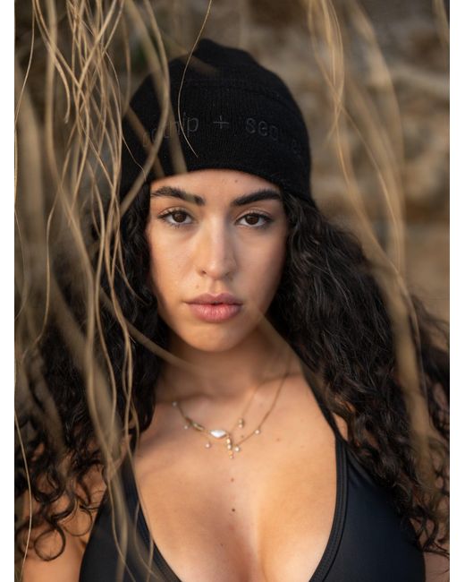 Catnip and Seaweed Black The Cashmere Beanie