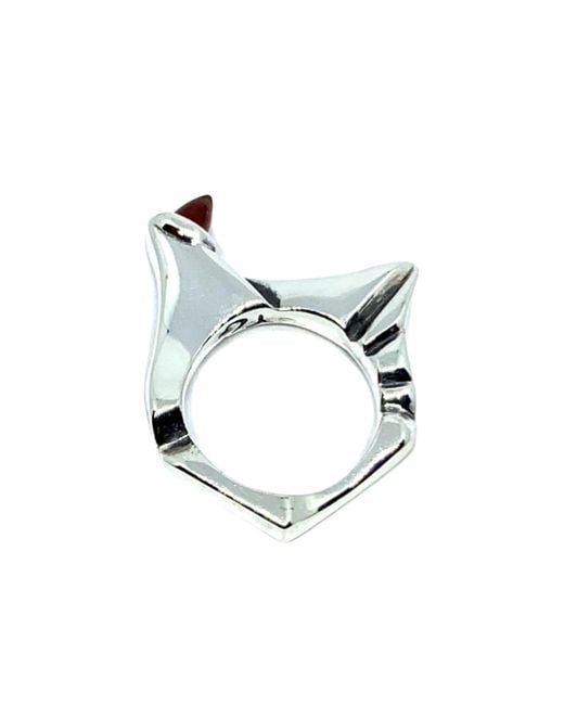 Tg-Jewellery by Tamara Gervasio Blue Pyramid Sterling Ring Garnet
