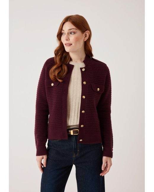 Loop Cashmere Purple Cashmere Military Jacket