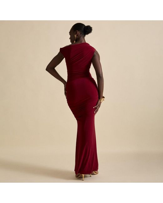 Celestine & Mae Purple Dahlia Maxi Dress