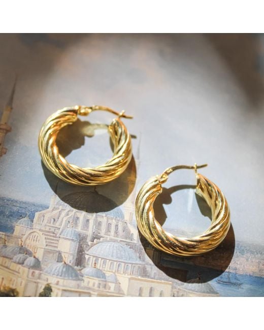 1610Istanbul Metallic Istanbul Hoop Earrings