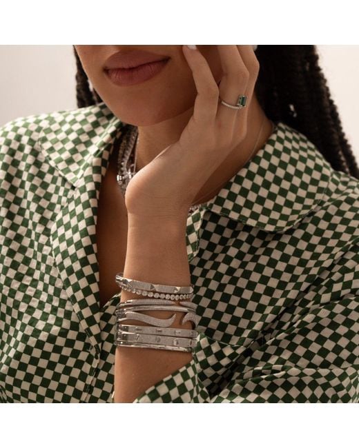 SHYMI White Pave Studded Five Row Bangle