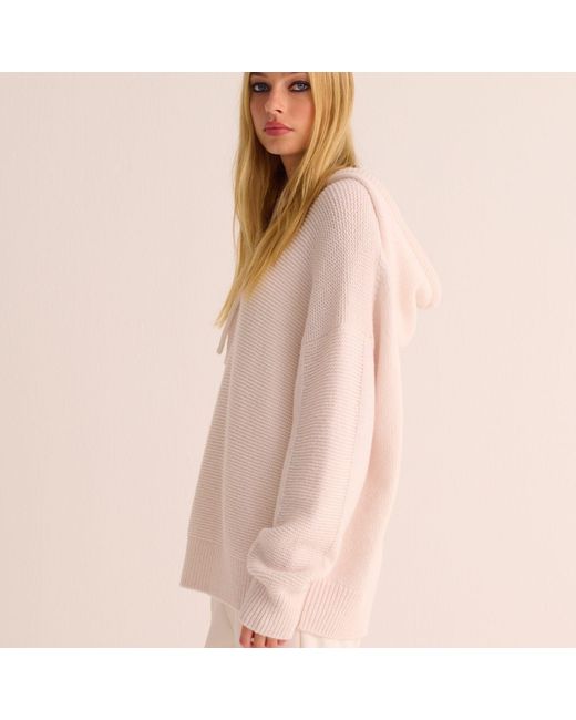 Mamu Dream White Ivory Alpaca Blend Hoodie