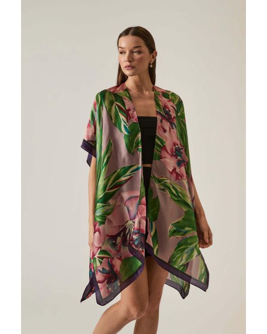 James Lakeland Green Floral Kaftan
