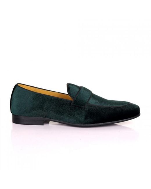 DAVID WEJ Blue Alfred Velvet Loafers – for men