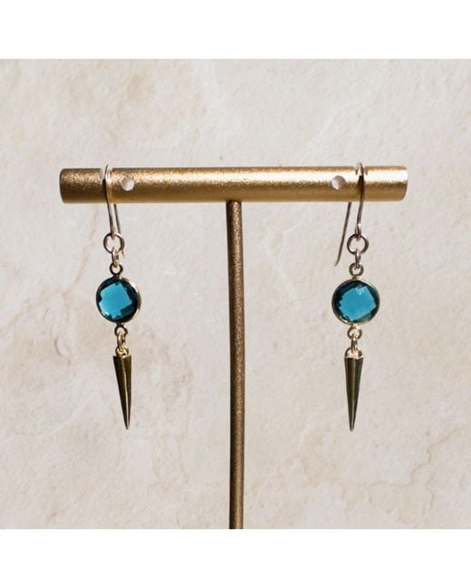 Rachel Nathan White Classic Hook & Spike Earrings