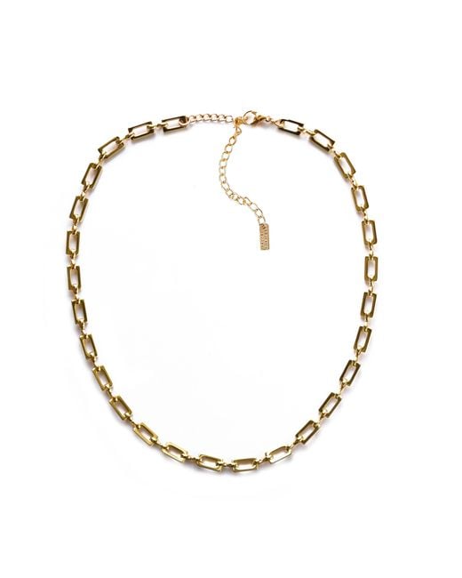 Adriana Pappas Designs Metallic Rectangle Chain Necklace