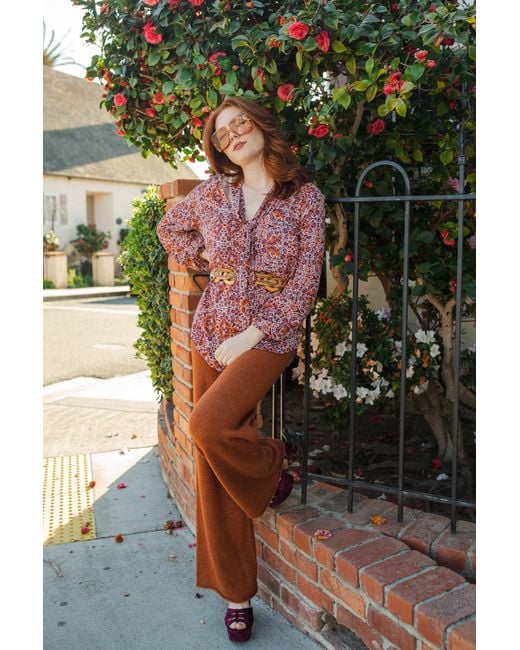 Jennafer Grace Red Willoughby Tie Front Blouse