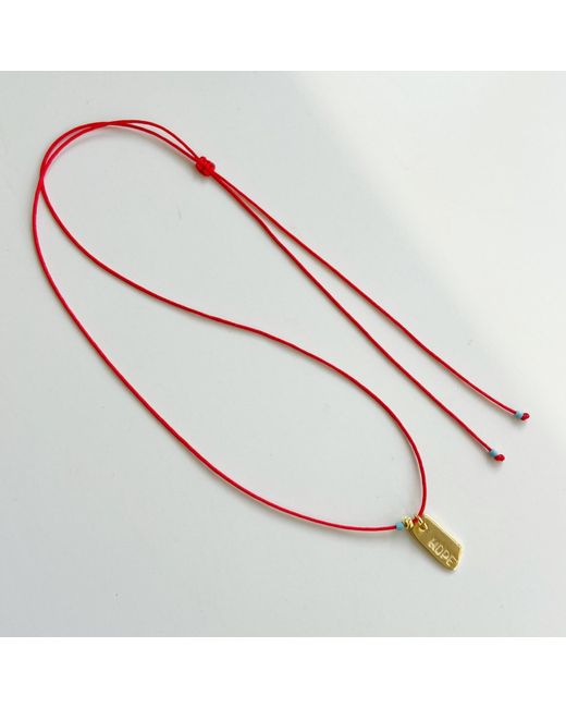 The Pheia Metallic String Hope Necklace