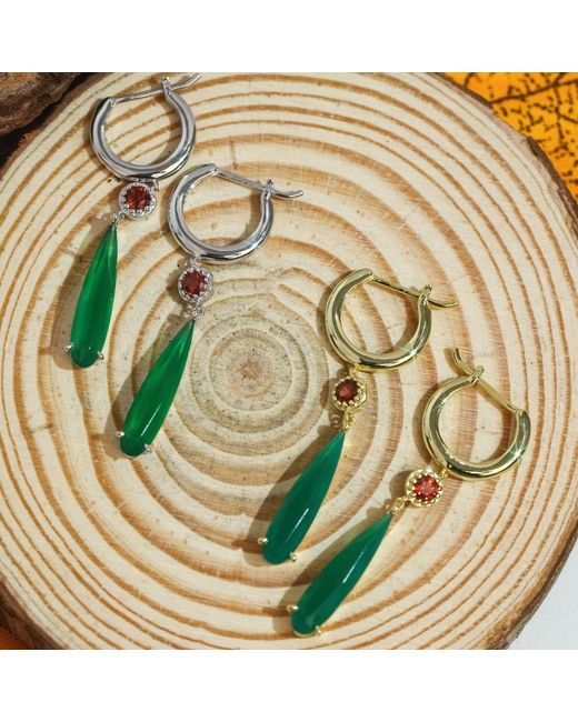 Azura Jewelry New York Green Howl's Moving Castle Earrings Vermeil