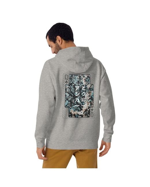 Anchor and Crew Gray Heather Three Japan Gurafiku Cotton Blend Hoodie