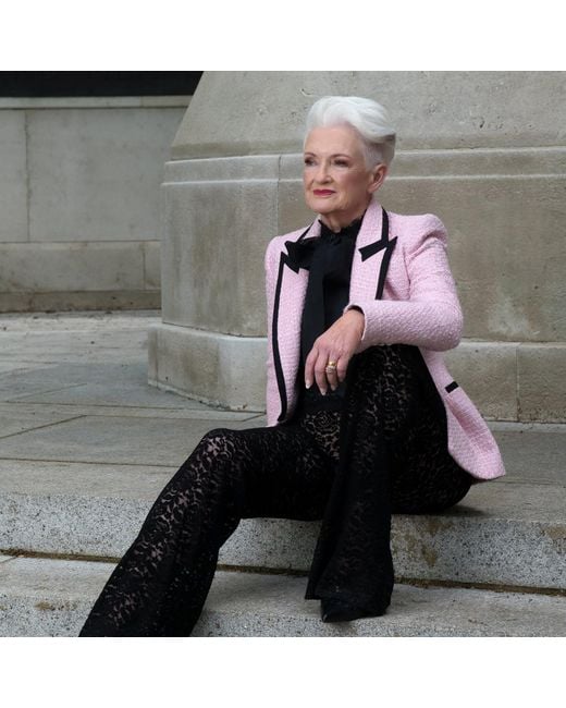 Chanel Joan Elkayam Pink Contrast Trim Tweed Jacket
