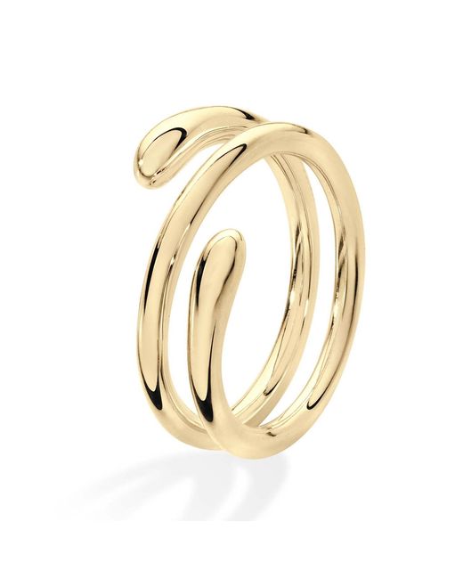 Lucy Quartermaine Metallic Coil Drop Ring
