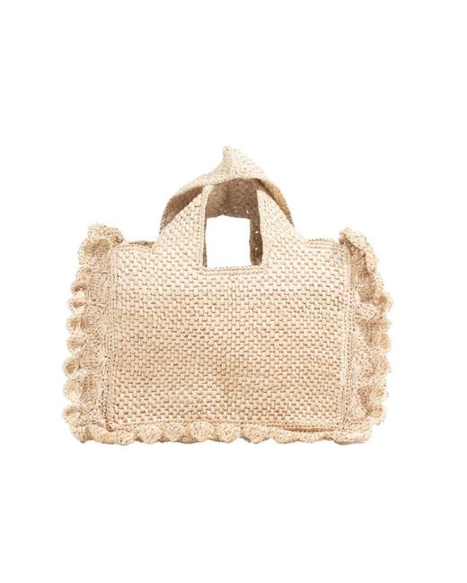 Zanatany Concepts Metallic Floute Raffia Bag
