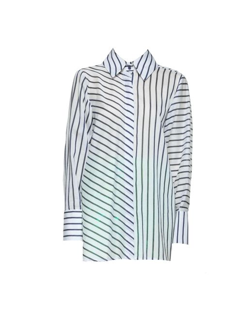 Mirimalist Blue Helix Striped Shirt
