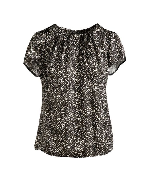 Conquista Black Short Sleeve Top