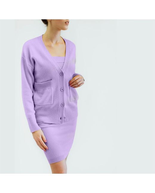 Zenzee Purple Cashmere Mini Skirt