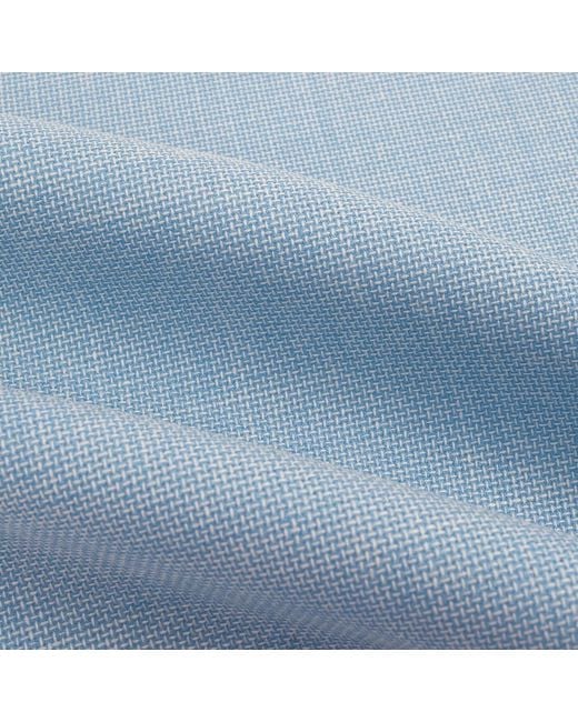 LE COLONEL Blue Arctic Italian Wool Bow Tie for men