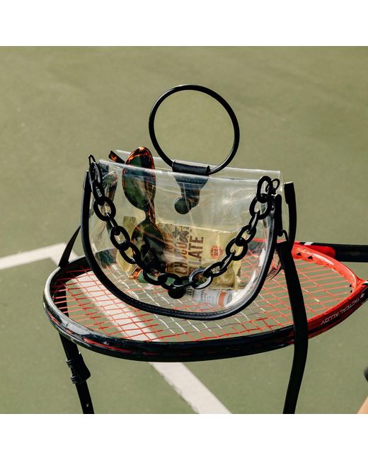 PAIGE White Clear Semi-Circle Crossbody