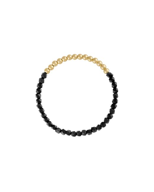 Olivia Le Metallic Mini Star Faceted Onyx Beaded Bracelet