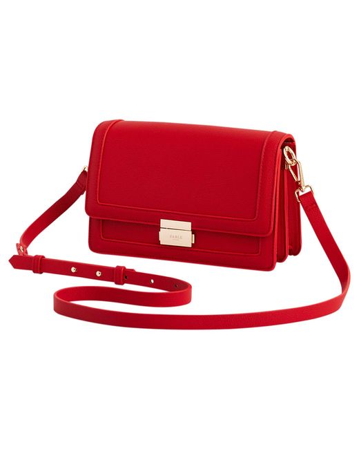 Fable England Red Kate Foldover Bag