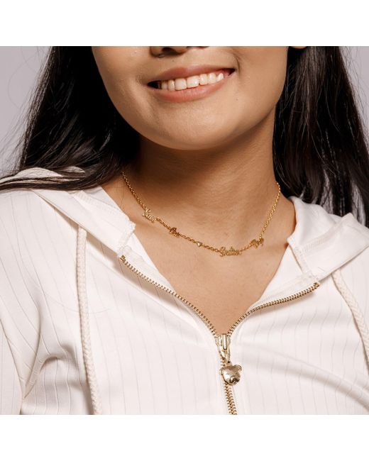 Cloud Haven Metallic Compassion Scripted Necklace