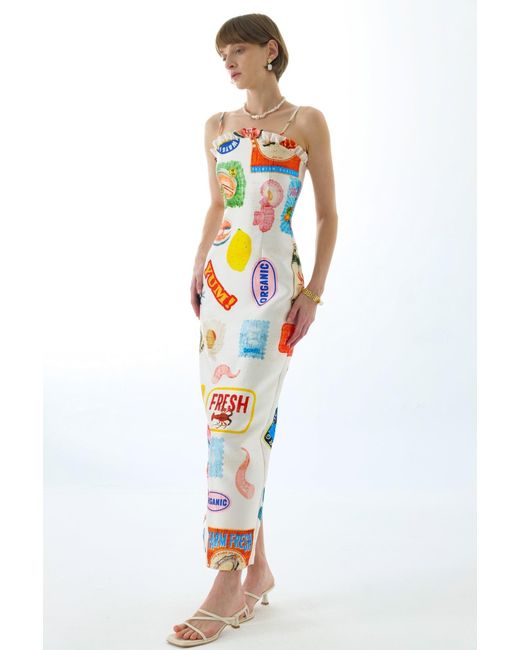 We Are Kindred White Florence Strap Maxi Dress Cream