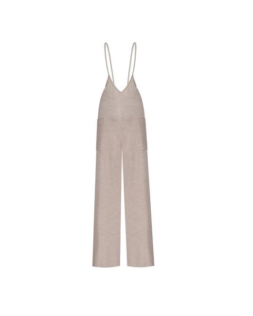 NALÈ Gray Neutrals Crop Top And Jumpsuit Co-Ordinate