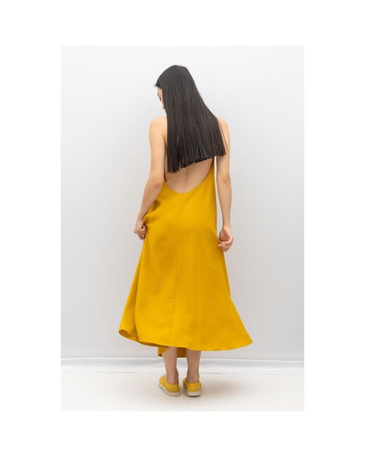 Bianca Popp Yellow Bareback Dress