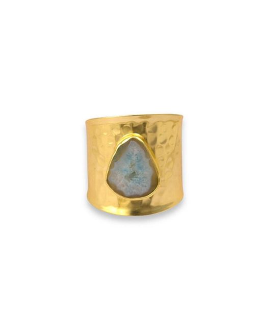 Sibylla Delphica Yellow Drusy Agate Bangle