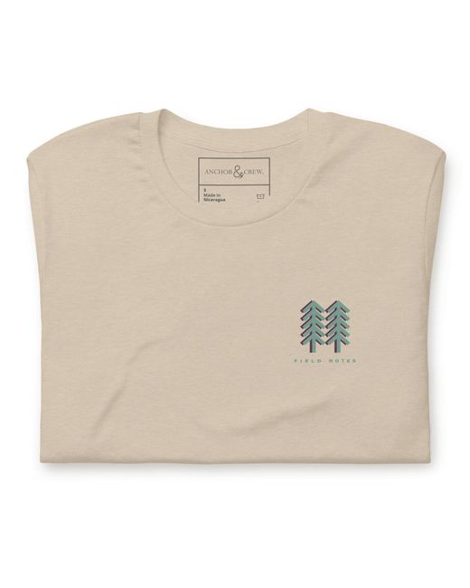 Anchor and Crew Natural Neutrals Desert Dust One Field Notes Organic Cotton T-Shirt for men