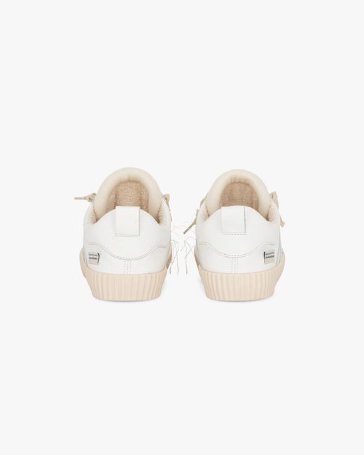Springa | Unique Vulcanized Sneakers Italian Handmade White Wavy Leather Embroidery Sneakers for men