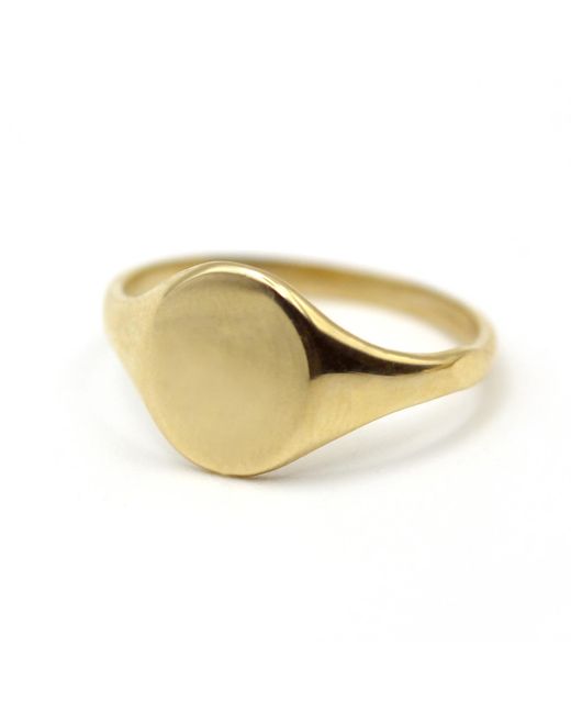 VicStoneNYC Fine Jewelry Metallic Modern Classic Solid Signet Ring