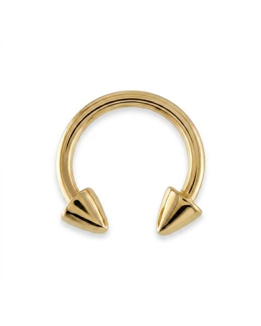 Zahav Jewelry Metallic 14K Solid 16G 8Mm Horseshoe Barbell