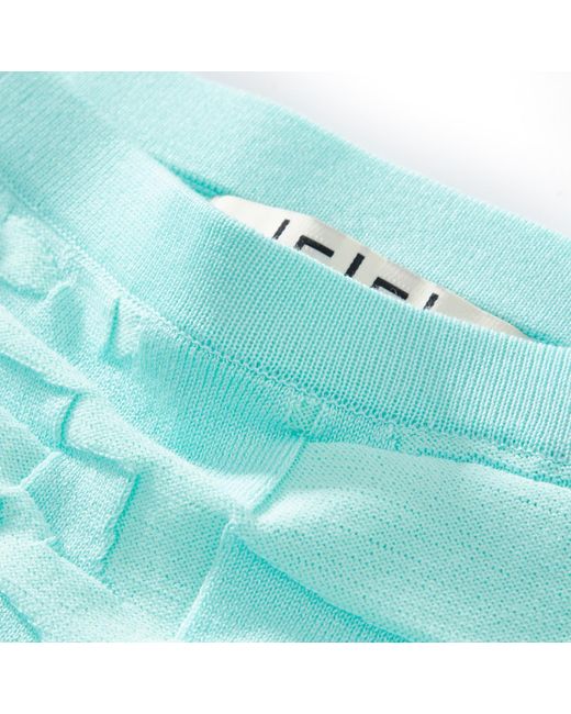 Fully Fashioning Green Vicky Geometric Jacquard Knit Skirt