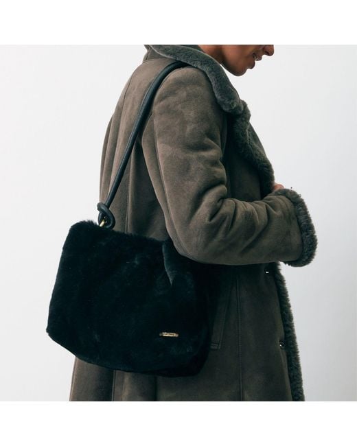 Owen Barry Black Sheepskin Shoulder Bag Hooper Bag Bag