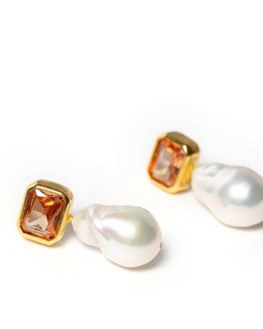 Kybele Studio Metallic Bloom Drop Earrings